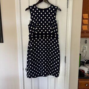 J. Crew Navy Polka Dot Dress - Size 10